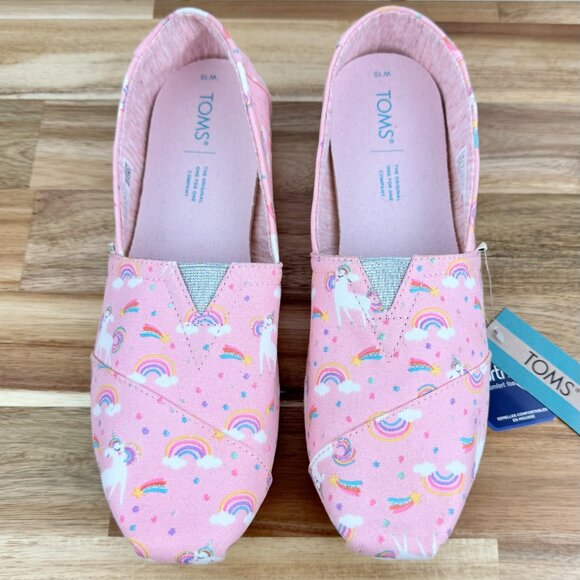 NEW‎ Toms Alpargata Pink Unicorn Loafer Shoes Women's Size 10 - Picture 2 of 9